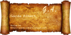 Gazda Albert névjegykártya